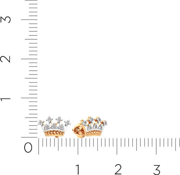 Изображение товара Серьги из розового золота ZORKA 310456-9K (с фианитами)