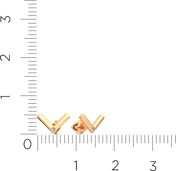 Изображение товара Серьги из розового золота ZORKA 3D00294.9K.R (с бриллиантами)