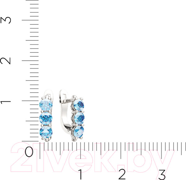 Изображение товара Серьги из серебра ZORKA 0310065/т (с фианитами)