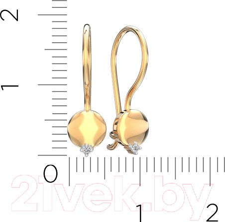 Изображение товара Серьги из розового золота ZORKA 3101056.14K.R.ZZ (с фианитами)