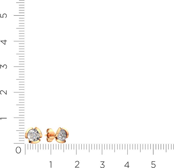 Изображение товара Серьги из розового золота ZORKA 3101382.14K.R.ZZ (с фианитами)