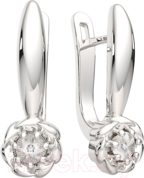 Изображение товара Серьги из серебра ZORKA 03D0052 (с бриллиантами)