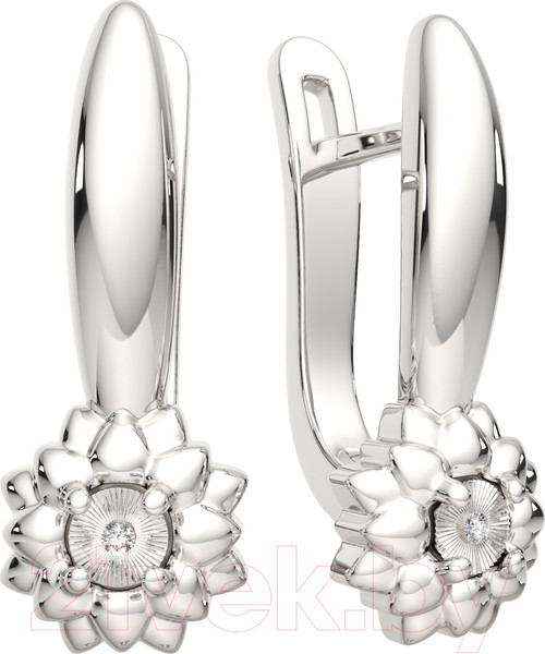 Изображение товара Серьги из серебра ZORKA 03D0053 (с бриллиантами)