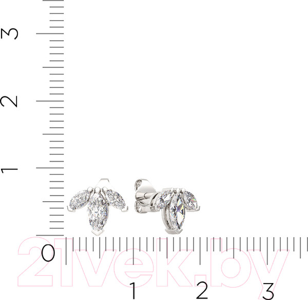 Изображение товара Серьги из серебра ZORKA 0310198 (с фианитами)