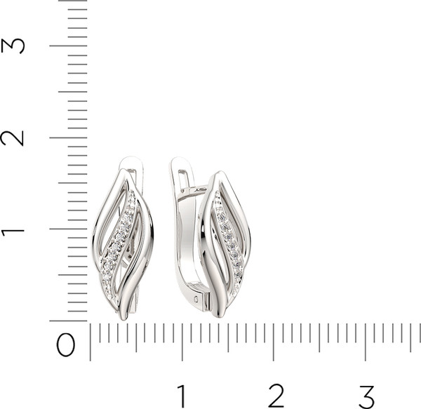 Изображение товара Серьги из серебра ZORKA 0310194 (с фианитами)