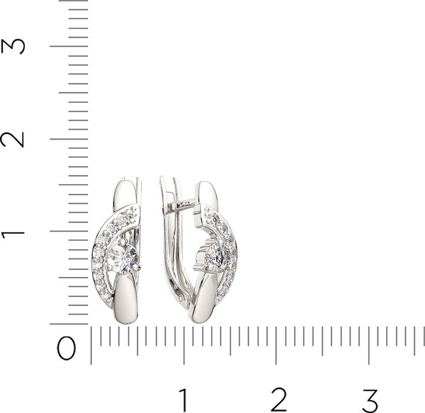 Изображение товара Серьги из серебра ZORKA 03101264 (с фианитами)