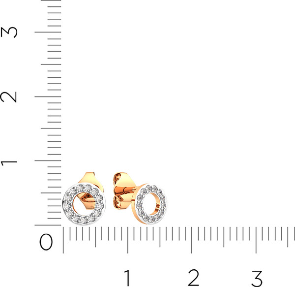 Изображение товара Серьги из розового золота ZORKA 3101069.14K.R.ZZ (с фианитами)