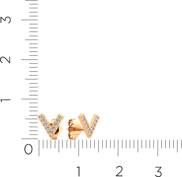 Изображение товара Серьги из розового золота ZORKA 310475.14K.R (с фианитами)