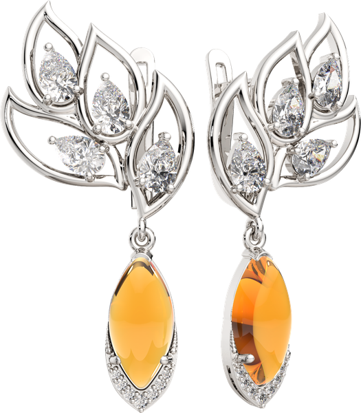 Изображение товара Серьги из серебра ZORKA 0310223 (с фианитами)