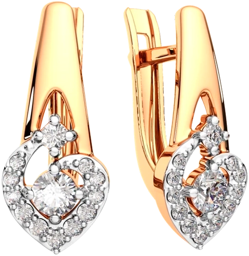 Изображение товара Серьги из розового золота ZORKA 3101134.9K.R.ZZ (с фианитами)