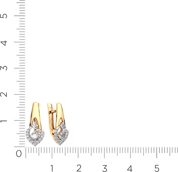 Изображение товара Серьги из розового золота ZORKA 3101134.9K.R.ZZ (с фианитами)