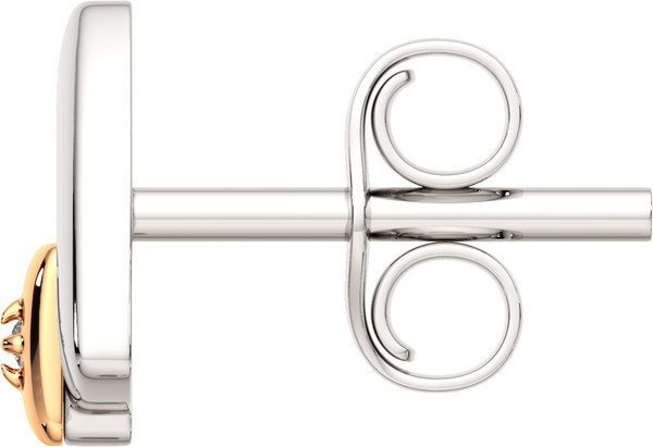 Изображение товара Серьги из серебра ZORKA 03D0069.G14K (с золотой вставкой и бриллиантами)