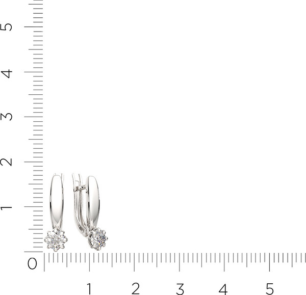 Изображение товара Серьги из серебра ZORKA 0310723.ZZ (с фианитами)