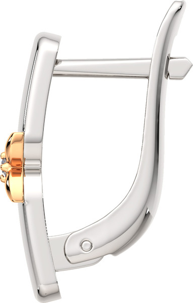 Изображение товара Серьги из серебра ZORKA 03D0070.G14K (с золотой вставкой и бриллиантами)