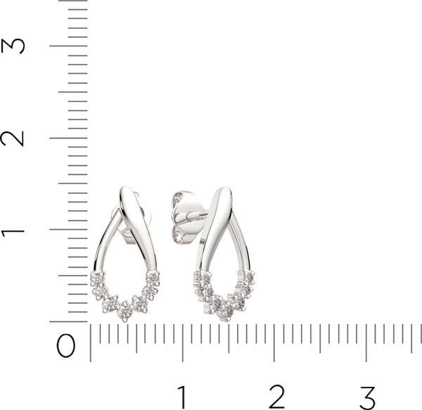 Изображение товара Серьги из серебра ZORKA 0310611 (с фианитами)