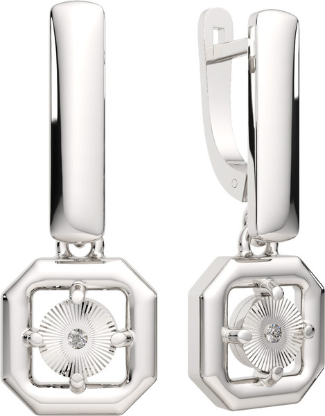 Изображение товара Серьги из серебра ZORKA 03D0079.ZZ (с бриллиантами)