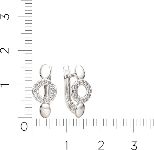 Изображение товара Серьги из серебра ZORKA 0310869.ZZ (с фианитами)
