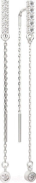 Изображение товара Серьги из серебра ZORKA 03101122.ZZ (с фианитами)