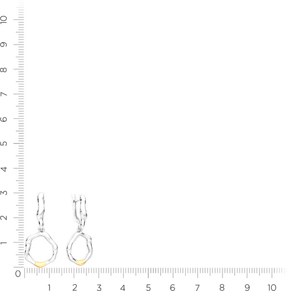 Изображение товара Серьги из серебра ZORKA 0300134.G14K (с золотой вставкой)