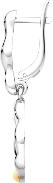 Изображение товара Серьги из серебра ZORKA 0300134.G14K (с золотой вставкой)