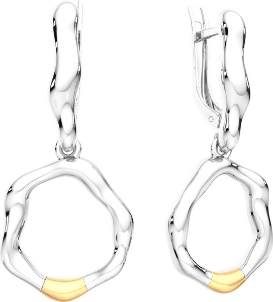 Изображение товара Серьги из серебра ZORKA 0300134.G14K (с золотой вставкой)