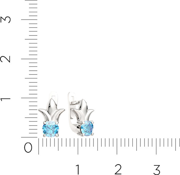 Изображение товара Серьги из серебра ZORKA 0310063/т (с фианитами)