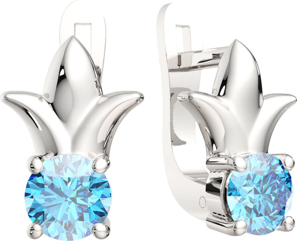 Изображение товара Серьги из серебра ZORKA 0310063/т (с фианитами)