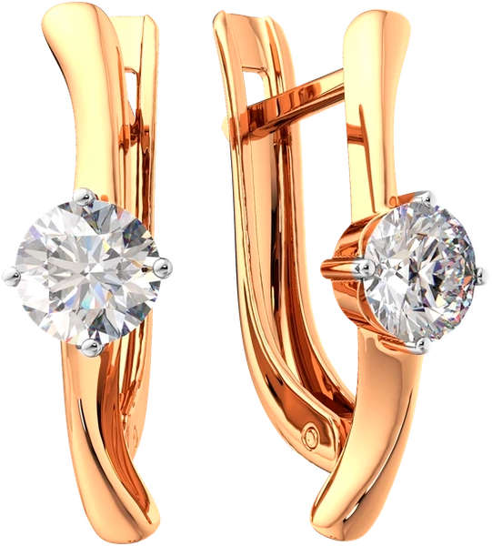 Изображение товара Серьги из розового золота ZORKA 310455-9K (с фианитами)