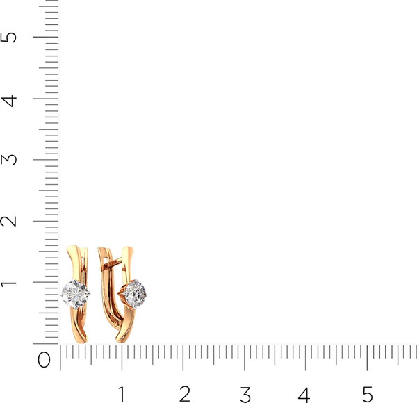 Изображение товара Серьги из розового золота ZORKA 310455-9K (с фианитами)