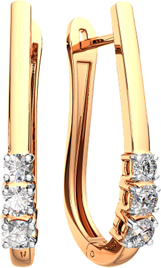 Изображение товара Серьги из розового золота ZORKA 3101140.9K.R.ZZ (с фианитами)