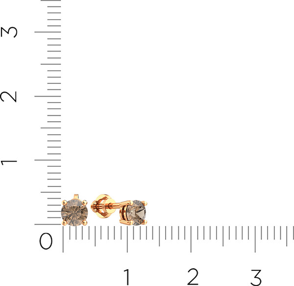 Изображение товара Серьги из розового золота ZORKA 3S90130.14K.R (с раухтопазами)