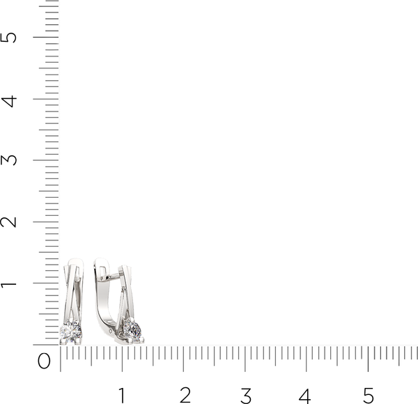 Изображение товара Серьги из белого золота ZORKA 310438.9K.W (с фианитами)