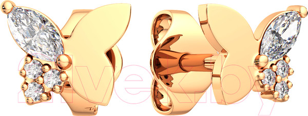 Изображение товара Серьги из розового золота ZORKA 310850.14K.R (с фианитами)