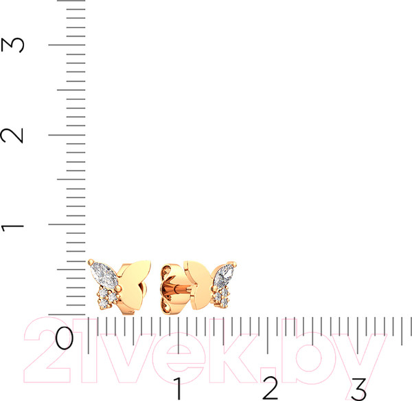 Изображение товара Серьги из розового золота ZORKA 310850.14K.R (с фианитами)