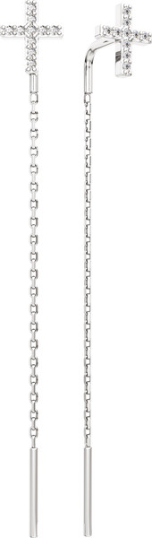 Изображение товара Серьги из белого золота ZORKA 3D00362.14K.W (с бриллиантами)