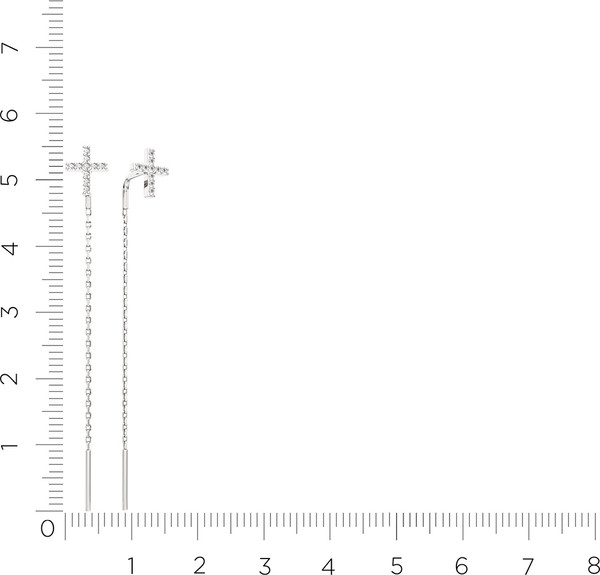 Изображение товара Серьги из белого золота ZORKA 3D00362.14K.W (с бриллиантами)