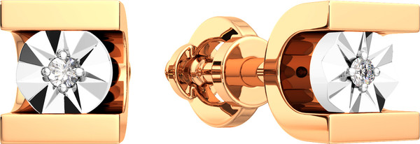 Изображение товара Серьги из комбинированного золота ZORKA 3D00313.14K.B (с бриллиантами)