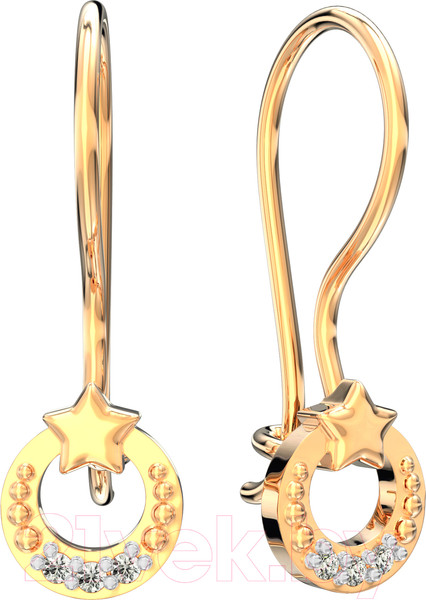 Изображение товара Серьги из розового золота ZORKA 3101035.14K.R.ZZ (с фианитами)