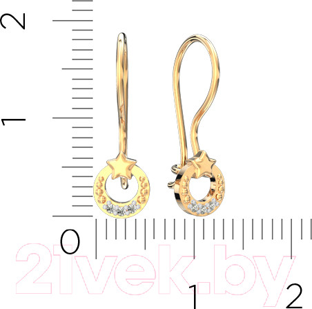 Изображение товара Серьги из розового золота ZORKA 3101035.14K.R.ZZ (с фианитами)