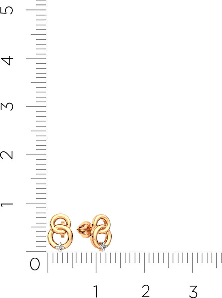 Изображение товара Серьги из розового золота ZORKA 3D00279.9K.R (с бриллиантами)