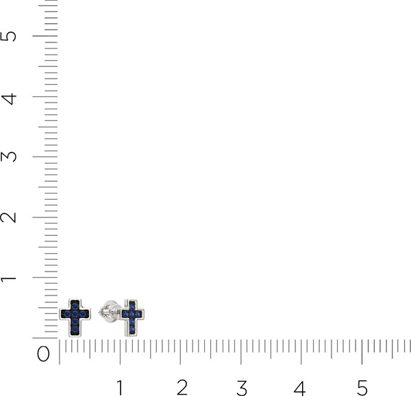 Изображение товара Серьги из белого золота ZORKA 3P1030.14K.W (с сапфирами)