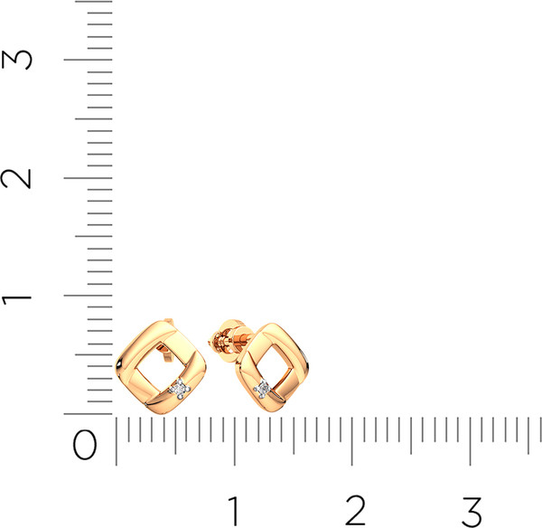 Изображение товара Серьги из розового золота ZORKA 3D00284.9K.R (с бриллиантами)