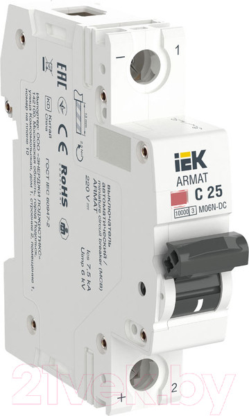 Изображение товара Выключатель автоматический IEK AR-M06N-1-C025DC