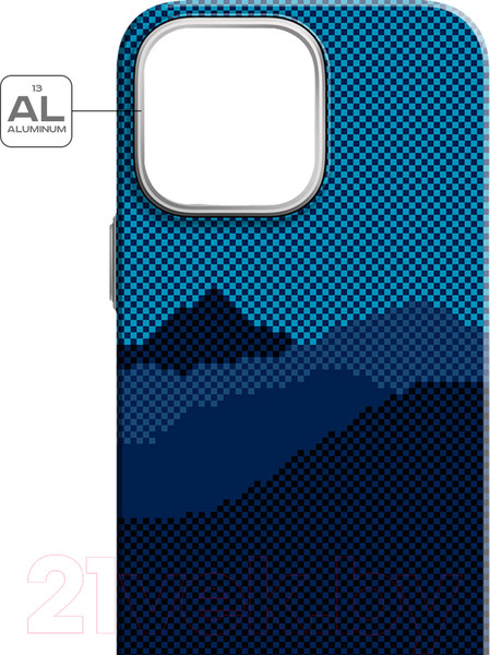 Изображение товара Чехол-накладка Luxo Горный пейзаж J271 для iPhone 14 Pro Max (черный/синий)