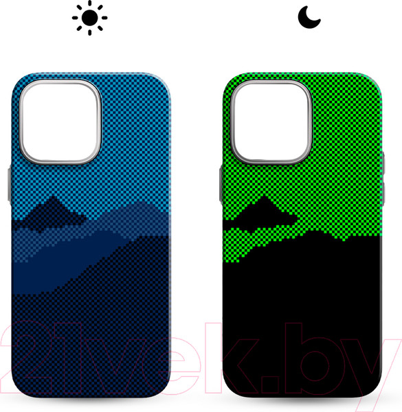 Изображение товара Чехол-накладка Luxo Горный пейзаж J271 для iPhone 14 Pro Max (черный/синий)