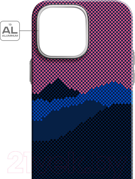 Изображение товара Чехол-накладка Luxo Горный пейзаж J274 для iPhone 14 Pro Max (черный/фиолетовый)