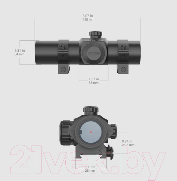 Изображение товара Коллиматорный прицел Vector Optics VictOptics T1 1x30 RDSL06