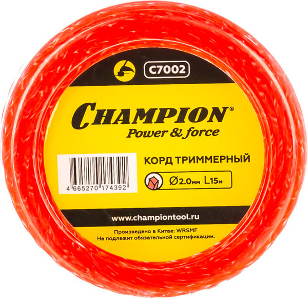 Изображение товара Леска для триммера Champion C7002