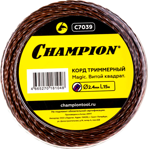 Изображение товара Леска для триммера Champion C7039