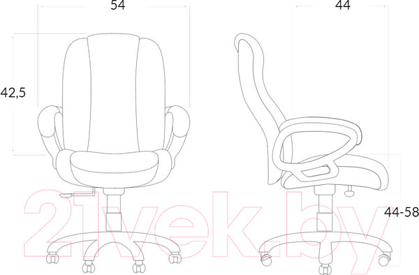 Изображение товара Кресло офисное Бюрократ CH-W327 (молочный Velvet 20/белый)